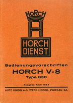Bedienungsvorschriften des Horch V-8