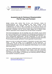 Auszeichnung für Zwickauer Wissenschaftler Prof. Dr. - Ing. Lars Frormann