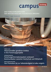Cover: Campus Forschungsmagazin Ausgabe November 2015.