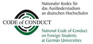 Logo: Code of Conduct. Nationaler Kodex für das Ausländerstudium an deutschen Hochschulen