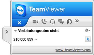 Bild: Fernwartung. Verbindungsübersicht TeamViewer.