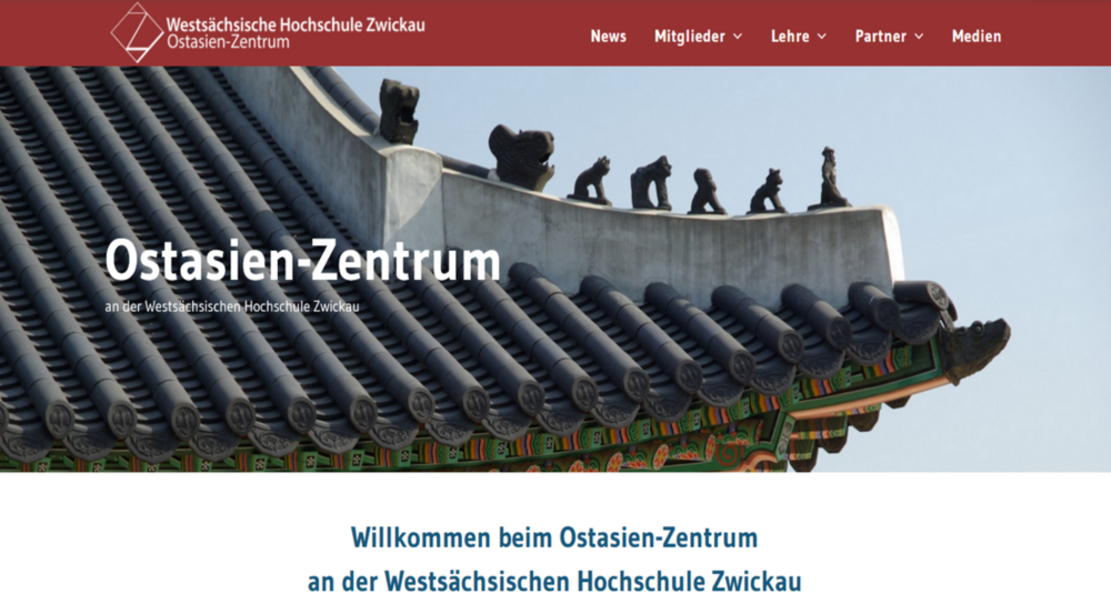 Plakat: Willkommen auf dem Ostasien-Zentrum.