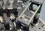 Optische Linsen auf einem Labortisch