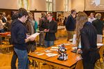 Infopunkt in der Aula Peter-Breuer-Straße