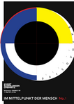 Plakat: Einladung zu den Kunstsammlungen Chemnitz. Im Mittelpunkt der Mensch, No. 1.