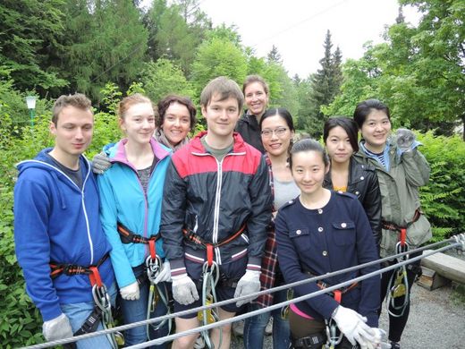 Foto: Gruppenbild der Kletterwald Teilnehmer.
