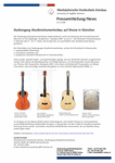Studiengang Musikinstrumentenbau Markneukirchen auf Messe in München