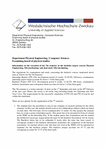 PDF: Information on the execution of the 7th semester in the bachelor degree courses Physical Engineering, Microtechnology and dual study Microtechnology.