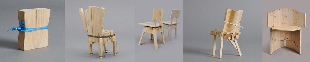 Foto: Master Abschlussarbeit "Softboiled" von Markus Weber, Fachrichtung Holzgestaltung, 2017, hölzerne kunstvolle Stühle