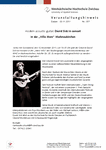 Studiengang Musikinstrumentenbau der WHZ in Markneukirchen - David Sick in concert