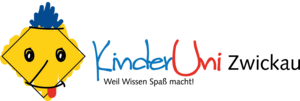 Logo der Zwickauer Kinderuni - ein lachendes Gesicht in Form eines Drachens