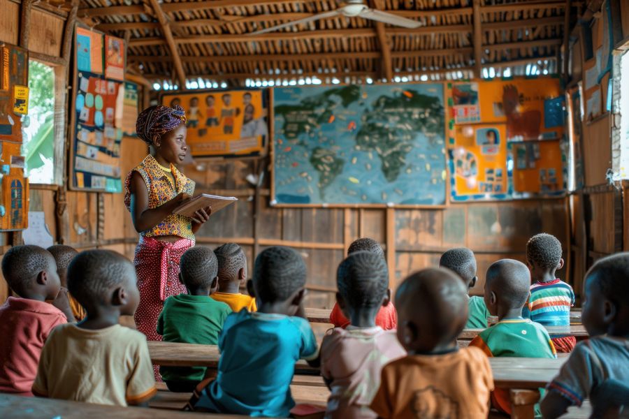 afrikanische Schulklasse 