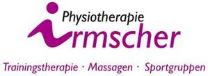Logo: Physiotherapie Irmscher. Trainingstherapie. Massagen. Sportgruppen.