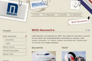 Screenshot: Die WHZ-Shopseite