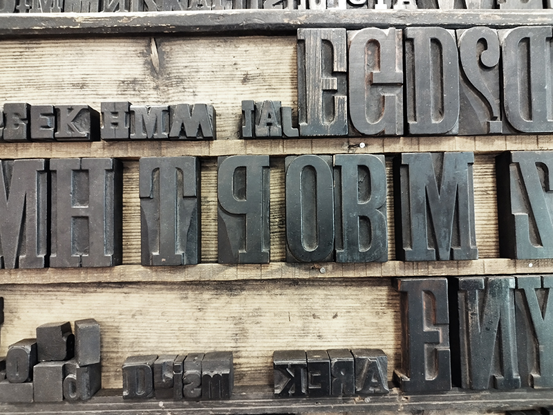 Foto: Druckmuseum Leipzig, Buchstabensatz