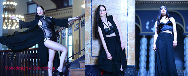 Fotoreihe: Drei Models präsentieren unterschiedliche Mode.