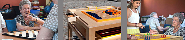 Fotoreihe: Ein universelles Spieltisch aus Holz. Abschlussarbeit Holzgestaltung 2013