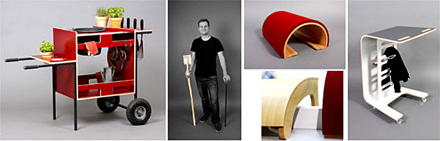 Fotocollage 3: Projekt Ü 60. Designlösungen für die ältere Generation. Verschiedene Möbelvarianten. Projekt Holzgestaltung 2012, 6. Semester - Modul AKS 231 – Projekt H1 / Foto 2