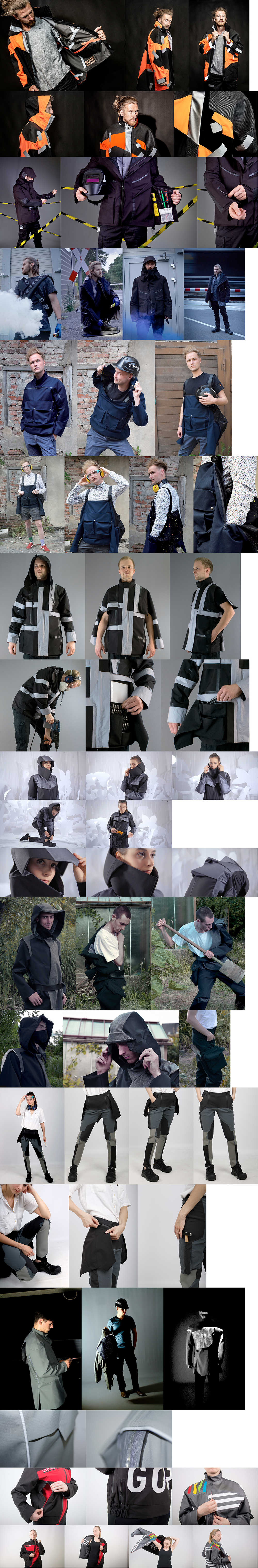 Fotobanner: Zum Thema: Gore - Future Workwear. Models präsentieren die Kollektionen.