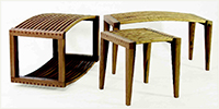 Foto: Lars Dahlitz - Möbel aus Altholz. 3 Tischformen.
