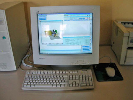 Foto: Blick auf den Bildschirm eines Computerbildschirms mit der Programmoberfläche Ergomas .