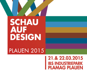Logo: Schau auf Design, Messe. Plauen 2015.