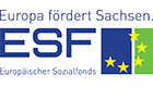 Logo: des ESF. Europäischer Sozialfond.