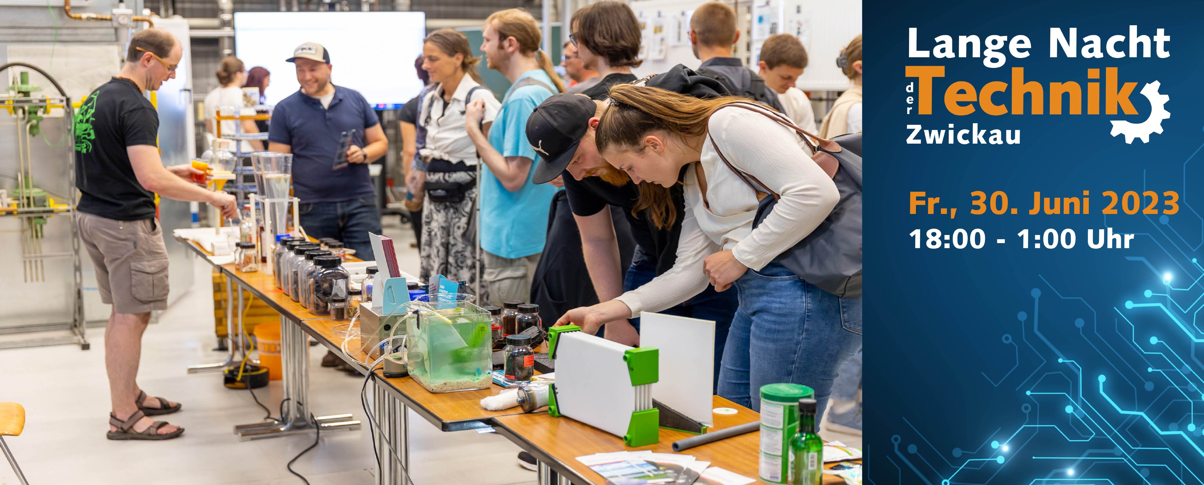 Foto: Titelbild Bewerbung der Veranstatung Lange Nacht der Technik am 30. Juni 2023