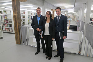 Die Preisträger Mathias Kölbel, Christiane Seifert und Patrick Beer.