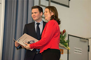 Zweifach-Preisträger Patrick Beer erhielt den Rasmussenpreis 2015.