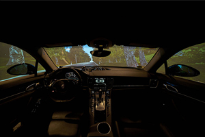 Blick aus dem Cockpit