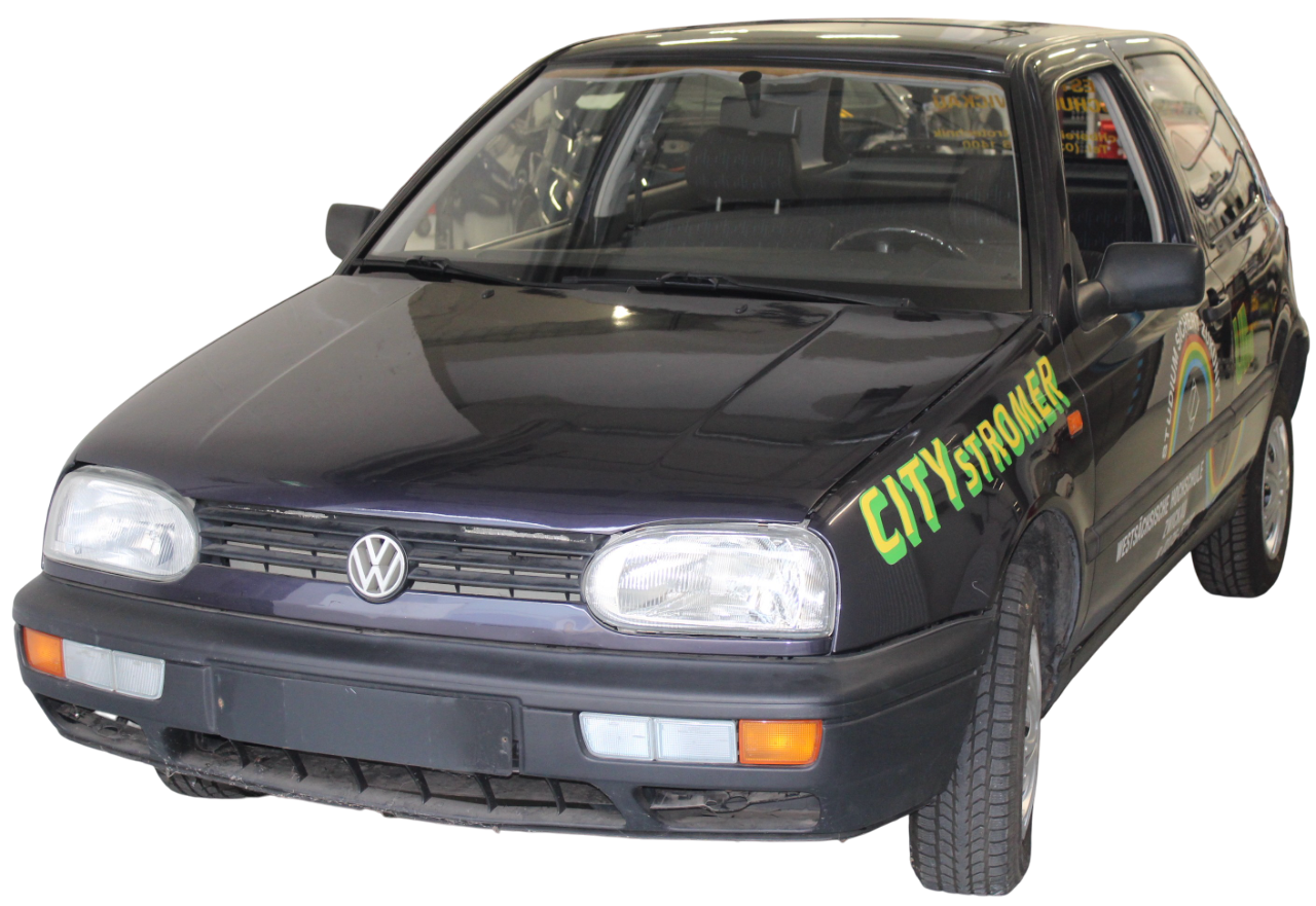 Ein Fahrzeug der Marke VW